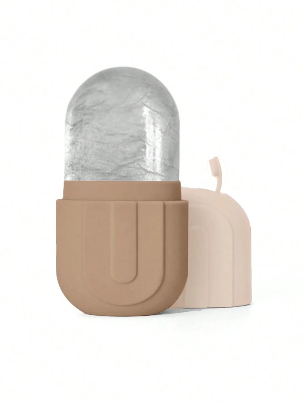 Cosmetische ijsvorm van siliconen van voedingskwaliteit voor het verfrissen van de huid en het verstevigen van de gezichtscontouren 10 x 5,5 cm in verschillende kleuren bruin
