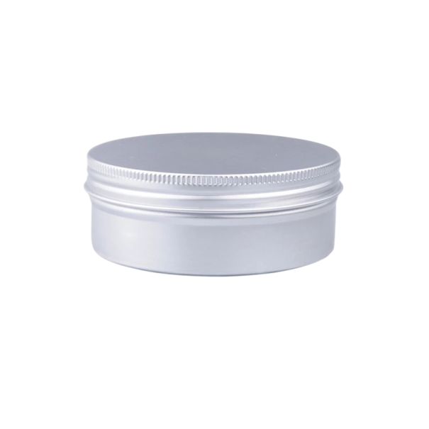 Cosmetische navulbare doos 150 ml Aluminium schroefdop potje zilver 83 × 35 mm Verpakking voor crème balsem zalf cosmetica en thuiscosmetica 1