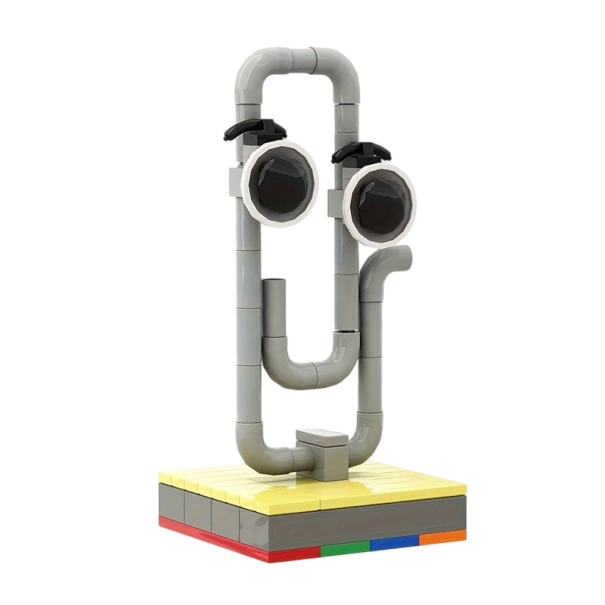 Costruzione Clippit 85 pezzi 6,4 x 3,2 x 3,2 cm Clippy Uomo dell'ufficio Modello divertente Clip Office Decorazione retro Regalo originale 1