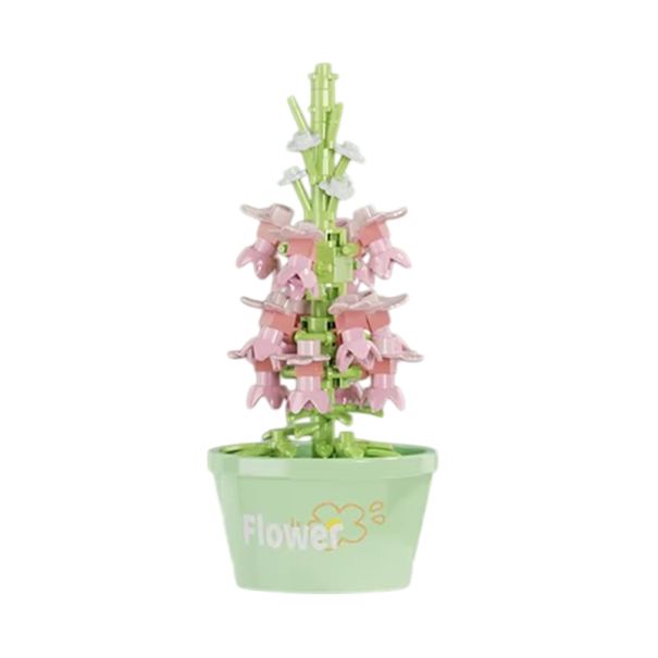 Costruzione Decorativa Fiore Snapdragon 3.8 x 3.8 x 9.2 cm 73 pz Mini mattoncini vaso con fiore per creare decorazioni per la stanza e relax 1