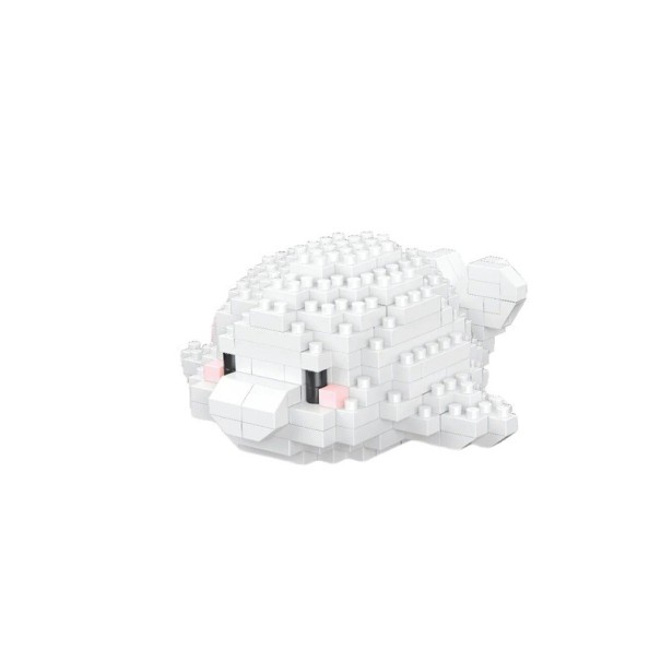 Costruzioni piccolo foca bianca 8 x 8 x 3,5 cm 215 pezzi Carinissima figura polare Foca di mattoncini per composizioni creative 1