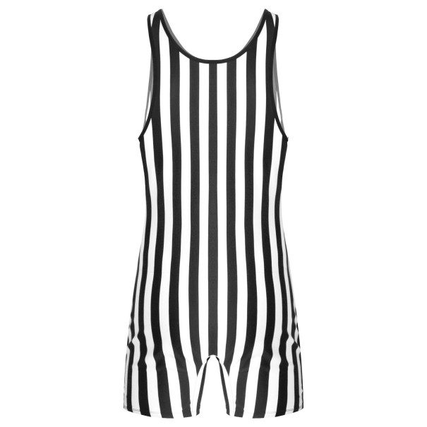 Costum de baie cu dungi pentru bărbați F1013 alb L