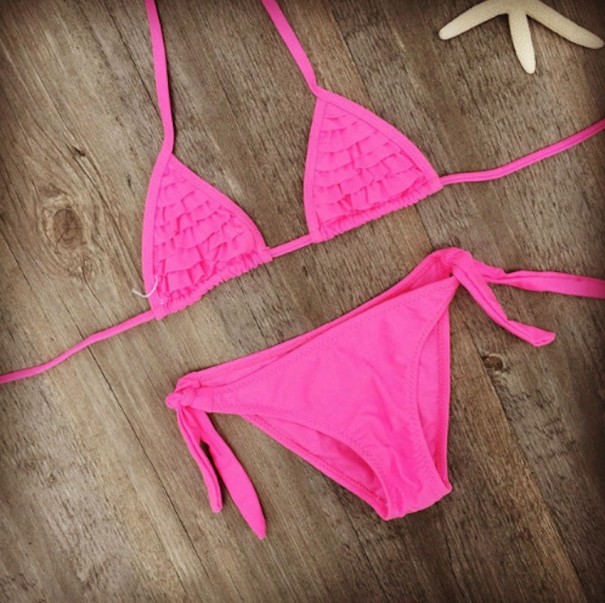Costum de baie elegant pentru fete J2747 roz 10