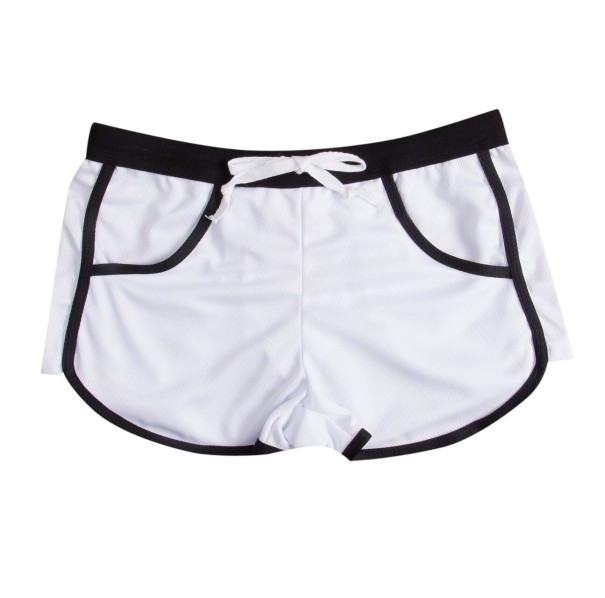 Costum de baie pentru bărbați cu buzunare F1023 alb M