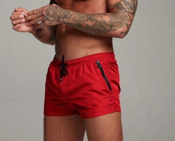 Costum de baie pentru bărbați F862 roșu XS