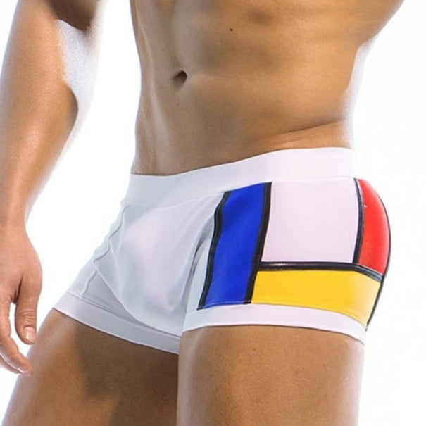 Costum de baie pentru bărbați F891 alb L