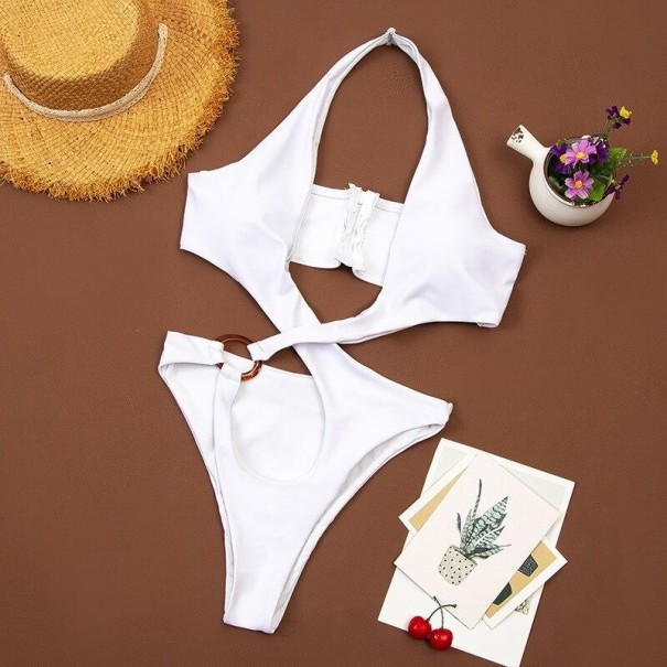 Costum de baie pentru femei P1270 alb XL