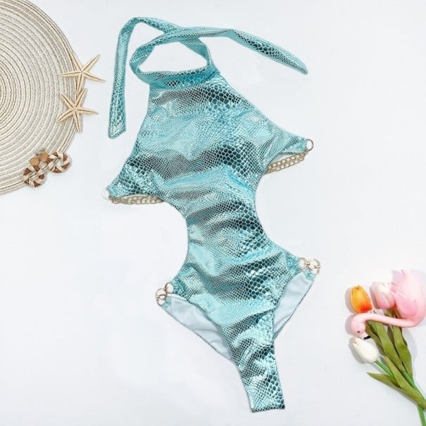 Costum de baie pentru femei P567 albastru deschis L