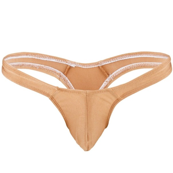 Costum de baie tanga barbati F999 maro deschis