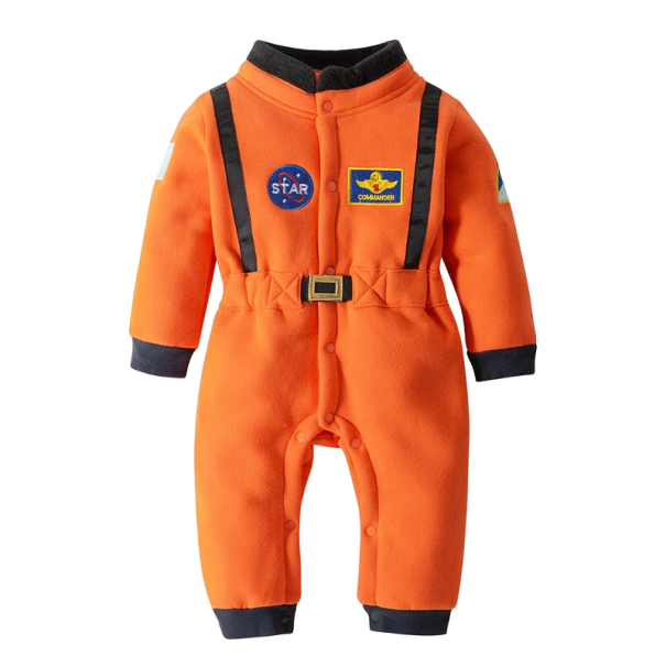 Costum de cosmonaut pentru copii portocale 2-3 ani