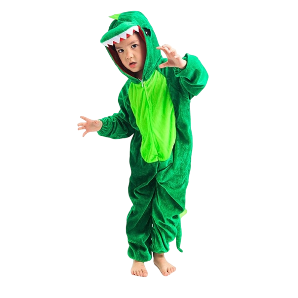 Costum de dinozaur pentru copii verde 3