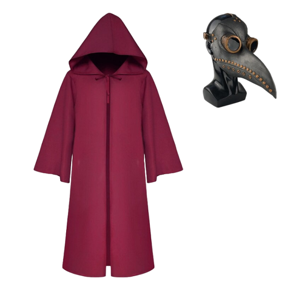 Costum de Doctor Ciuma pentru Adult roșu închis L