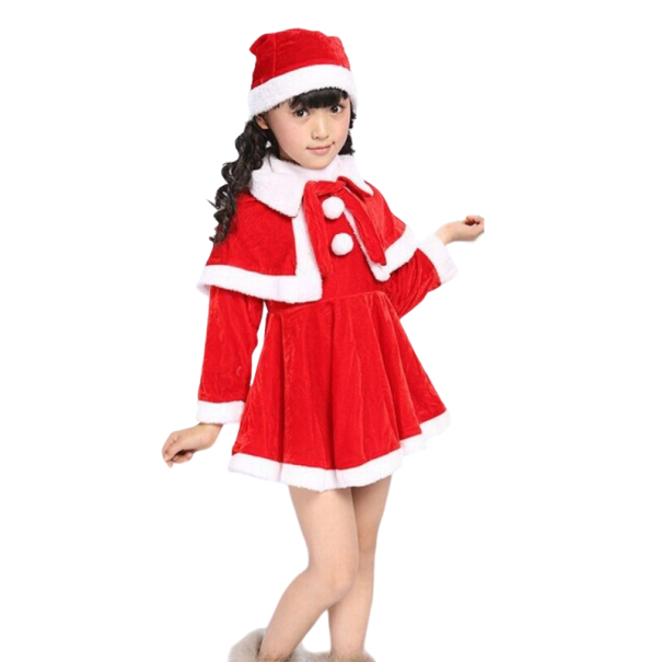 Costum fata doamna Claus 5-7 ani