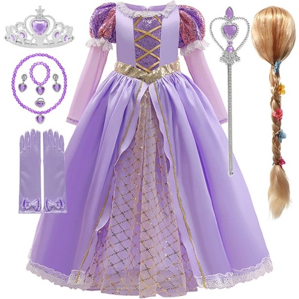 Costum Locika cu Accesorii Fete Cosplay Locika Costum Carnaval Costum Halloween Fete Locika Rochie 3