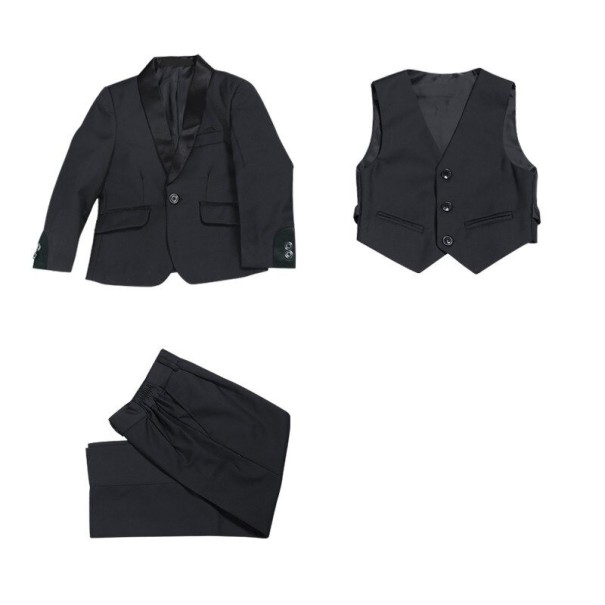 Costum pentru băieți B1305 negru 4