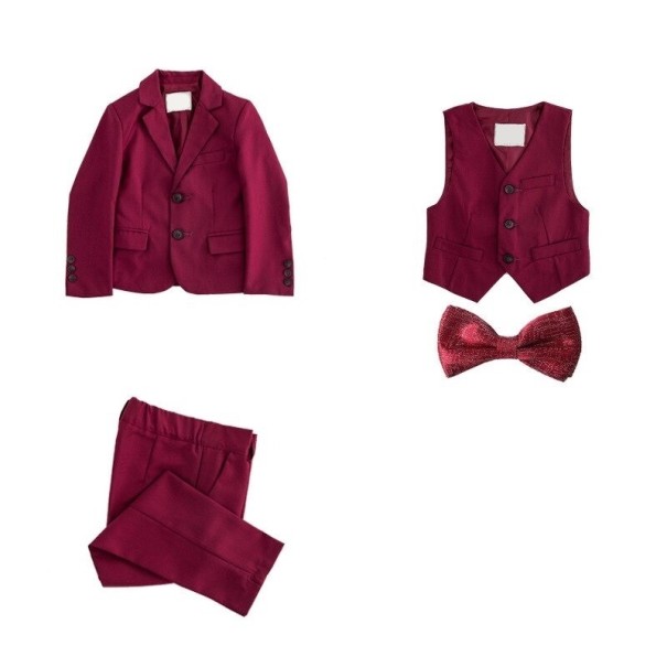 Costum pentru băieți B1322 burgundy 8 A