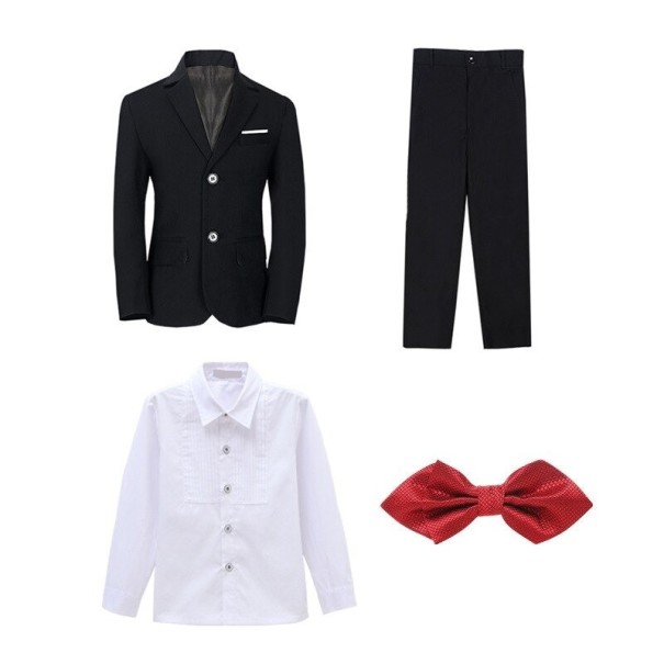 Costum pentru băieți B1351 negru 4