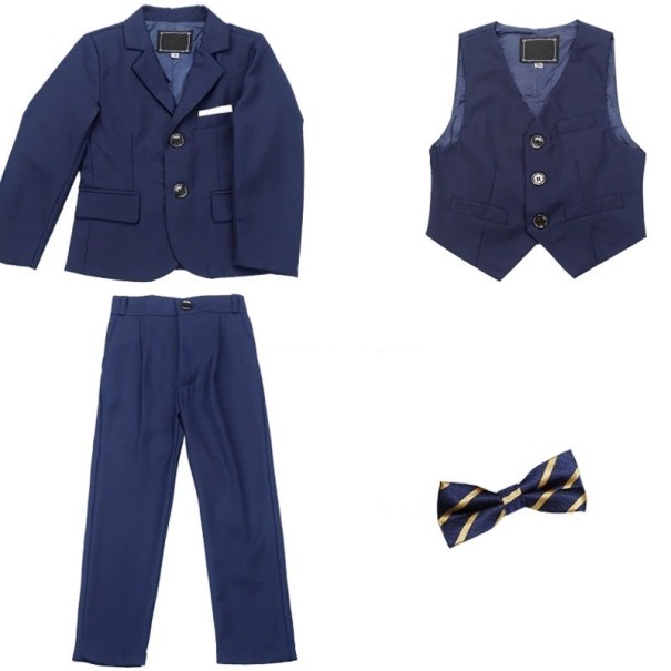 Costum pentru băieți B1363 albastru inchis 6