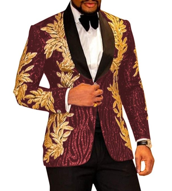 Costum pentru bărbați A2620 roșu închis M