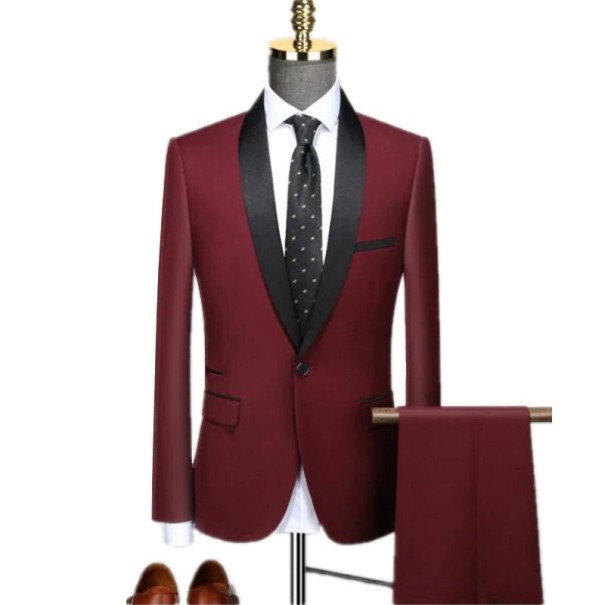 Costum pentru bărbați F322 burgundy L