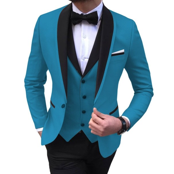 Costum pentru bărbați F323 turcoaz XS