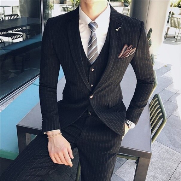 Costum pentru bărbați F348 negru XS 1