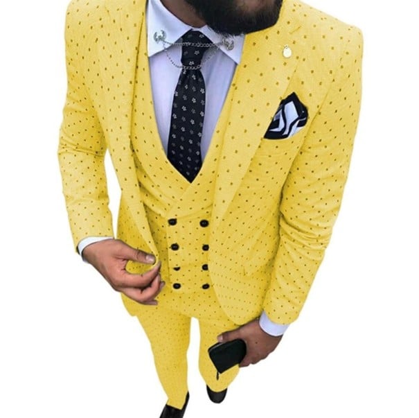 Costume homme F334 jaune S