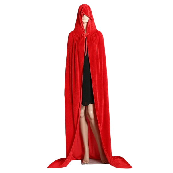 Costume manteau avec capuche rouge