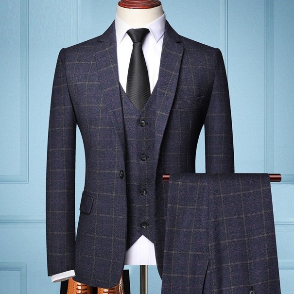 Costume pour homme bleu foncé S