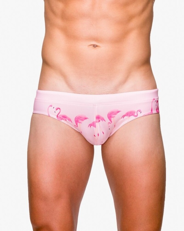 Costumi da bagno da uomo con fenicotteri rosa M