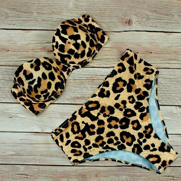 Costumi da bagno donna P249 leopardato L