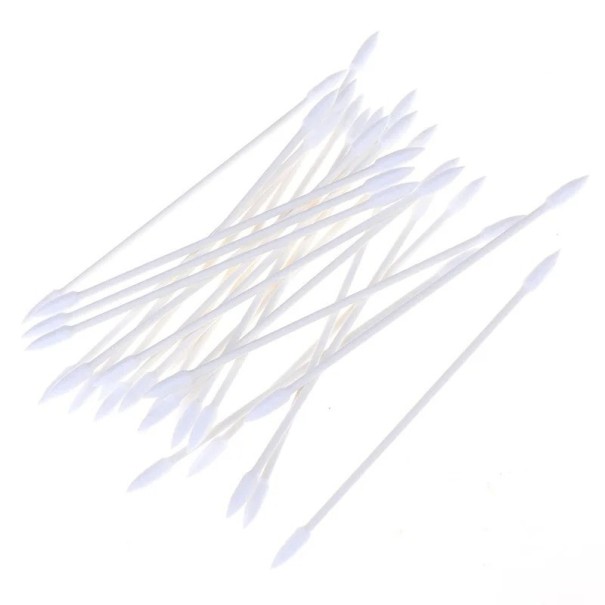 Cotonetes de limpeza Ferramenta de limpeza para telemóveis e auscultadores Cotonete descartável 25 unid branco