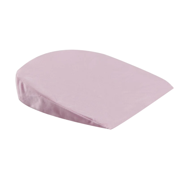 Coussin bébé incliné 15° en mousse à mémoire de forme 35 x 35 cm Croissant anti-clignement Baby Sleep Cale anti-reflux Hauteur 6 cm rose