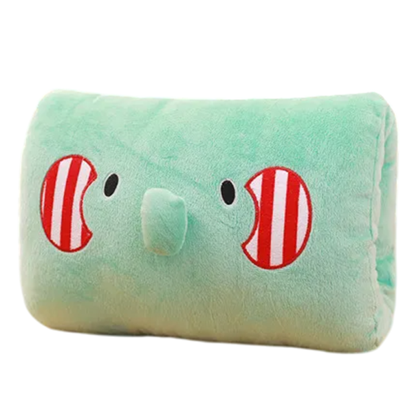 Coussin chauffant pour les mains 32 x 21,5 cm Coussin turquoise avec éléphant Coussin thermique Accessoire réchauffant Outil de réchauffement d'hiver 1