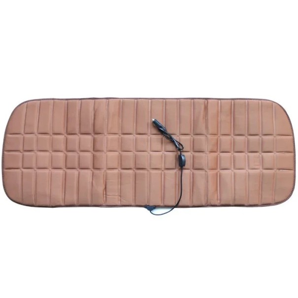 Coussin chauffant pour siège arrière de voiture 12V Housse de siège chauffante de protection pour banquette arrière Housse électrique de voiture avec régulation de température marron