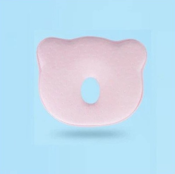 Coussin de tête pour nouveau-né rose