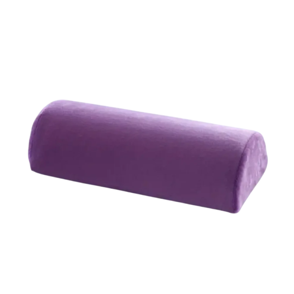 Coussin orthopédique en demi-lune entre les genoux 41x18x10 cm Mousse à mémoire de forme Sommeil sur le côté Soulagement de la douleur des hanches et du dos Housse en polyester violet
