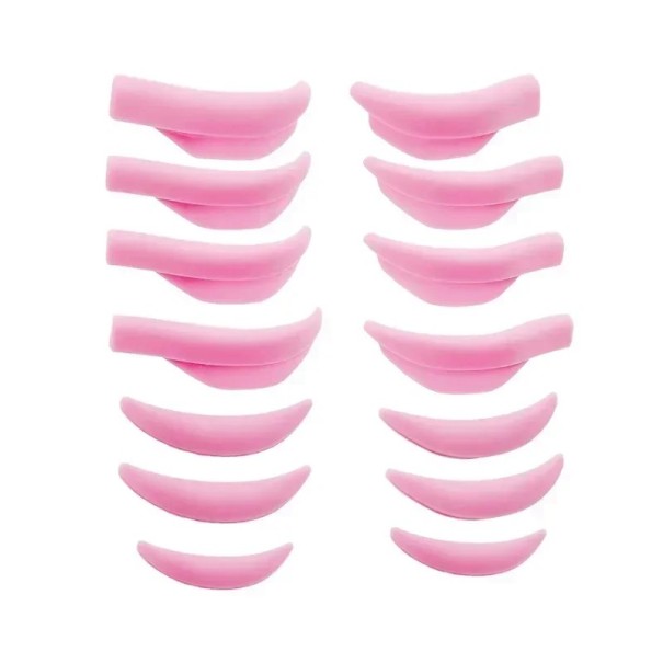Coussinets en silicone pour extensions de cils permanentes Applicateurs et outils de recourbement de cils Pinces 3D Ensemble de cosmétiques pour cils Outils pour femmes Cadeau rose