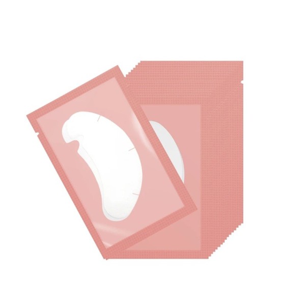 Coussins en papier pour les yeux 50 paires 2,8 x 7,2 cm Coussins pour cils avec découpe en U Coussins pour l'extension des cils Coussins cosmétiques pour les yeux rose
