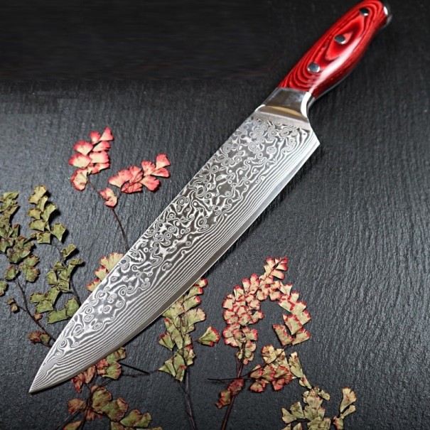 Couteau de chef en acier damassé C275 1