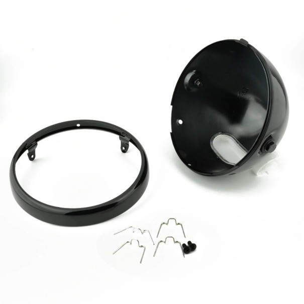 Couvercle de phare avant de motocyclette A2371 noir