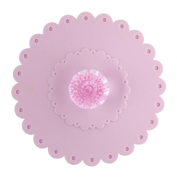 Couvercle de tasse avec cristal violet clair