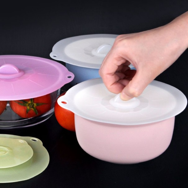 Couvercle en silicone avec ventouse pour bol S