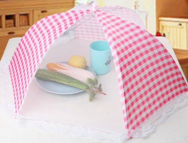 Couvercle pliable pour aliments rose L