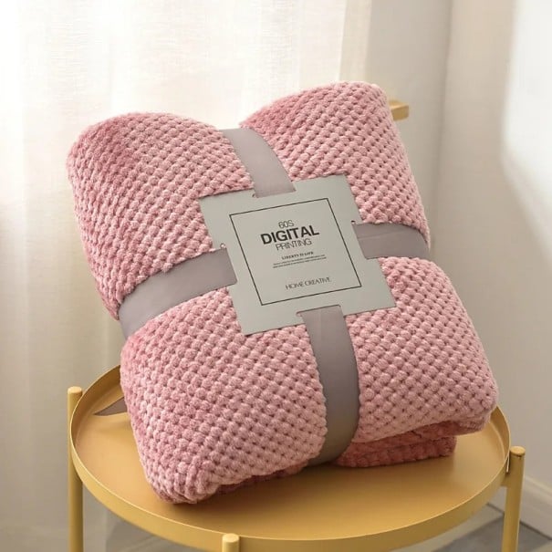 Couverture polaire épaisse pour bébé 70x100 cm Couverture isotherme colorée Couverture thermique pour poussette et berceau vieux rose