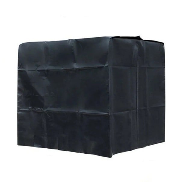 Cover for IBC Tank 1000 L Oxford Fabric Waterproof Protective Cover for Rainwater Container Dust and UV Protection Film black
