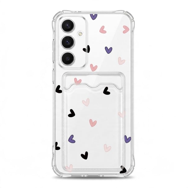 Cover til Samsung Galaxy S24 med kortholder Fine motiver Forstærkede hjørner TPU cover Mobilcover med lomme 4