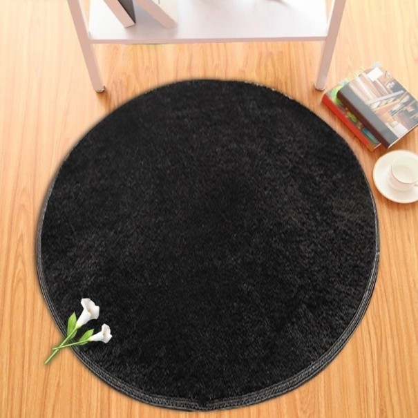 Covor rotund 100 cm negru