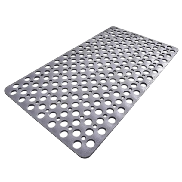 Covoraș de baie antiderapant 75x43 cm cu ventuze și orificii de scurgere Covoraș de baie ușor de curățat Accesorii pentru baie gri