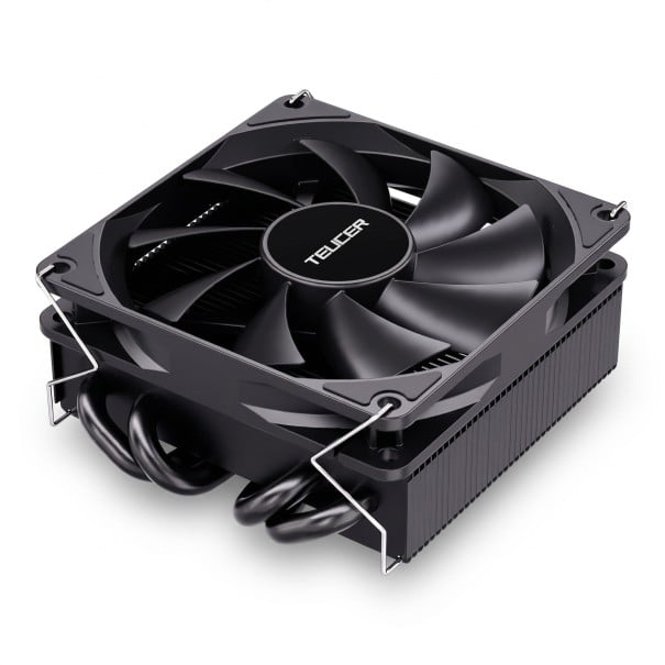 CPU-jäähdytin TEUCER UT45 TDP 130 W Alhainen profiili 45 mm Mitat 95 x 92 x 45 mm Lämpöputket ja tuuletin ITX-koteloihin ja pieniin tietokoneisiin musta